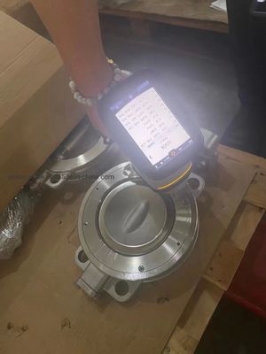 Πνευματική βαλβίδα πεταλούδας τύπου φλάντζης μεταλλικού καθίσματος υψηλής πίεσης