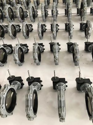 Βαλβίδα πεταλούδας τύπου Lug 150lb με δίσκο από αλουμίνιο μπρούτζο