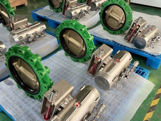 Pneumatic Lug Butterfly Valve Aluminum Bronze EPDM Seal 2-24 Inch