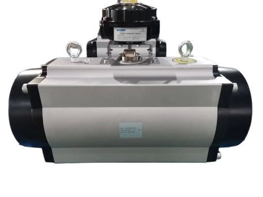 Βαλβίδα σφαιρικής πλήρους ροής από ανοξείδωτο χάλυβα 316 με πνευματικό ενεργοποιητή και φλαντζωτή σύνδεση