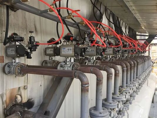 Εξοπλισμός που είναι τοποθετημένος σε γλίστρα με πλωτή βαλβίδα σφαίρας και τύπου ευθείας διαμέσου για βιομηχανική χρήση