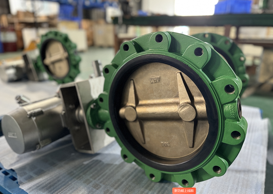 Βαλβίδα πεταλούδας 12 ιντσών ANSI 150lb Lug με ακριβή διαμόρφωση καθίσματος NBR και τηλεχειρισμό βαλβίδας