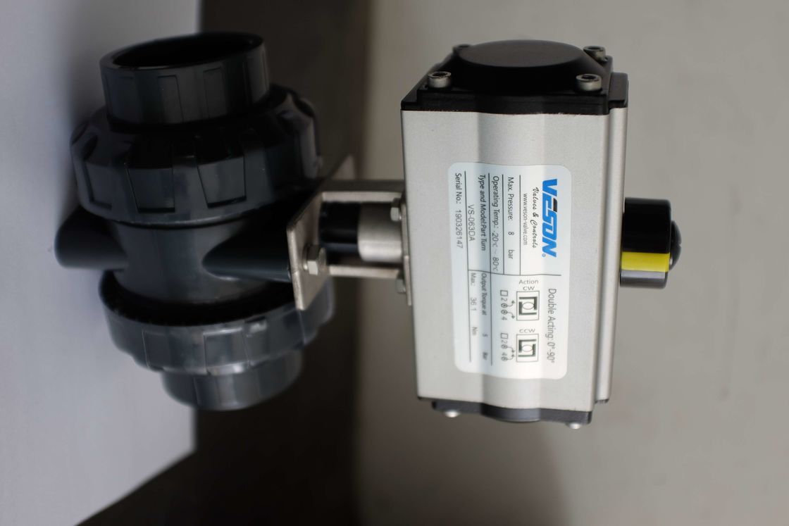 Scotch Yoke Pneumatic Actuator with ISO5211 and DIN3337 Standard Alloy Steel Slide Block for 2-8 Bar Operating Pressure