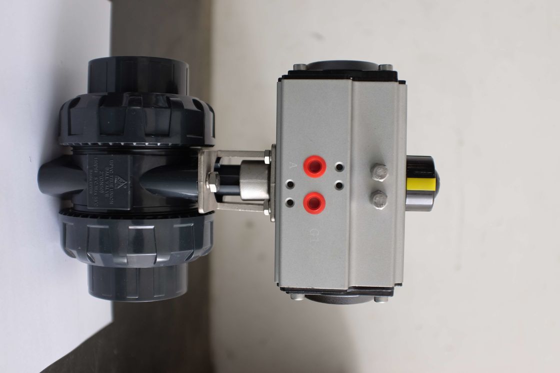 Aluminum Alloy Scotch Yoke Pneumatic Actuator with 90 Degrees Rotation Angle Compliant with ISO5211 And DIN3337 Standards