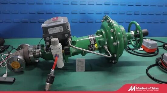 Pneumatic Actuated Three-Way T-Type Flanged Ball Valve with 300lb Pressure Class and A105+ENP+PEEK Seat